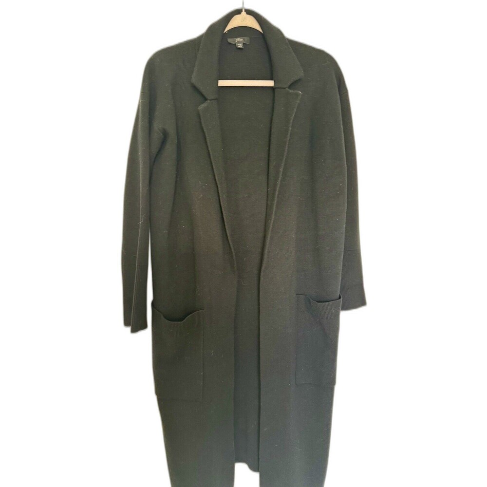 J.Crew XS Oversized Merino Wool Long Cardigan Pockets Cardigan